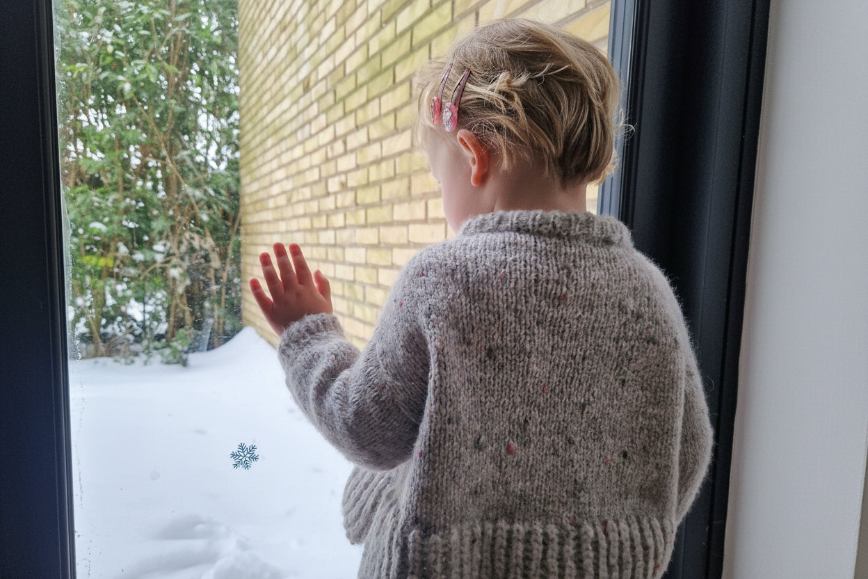 Candy Floss Toddler Sweater Knitting Pattern | Bulky Yarn, Drop Shoulder