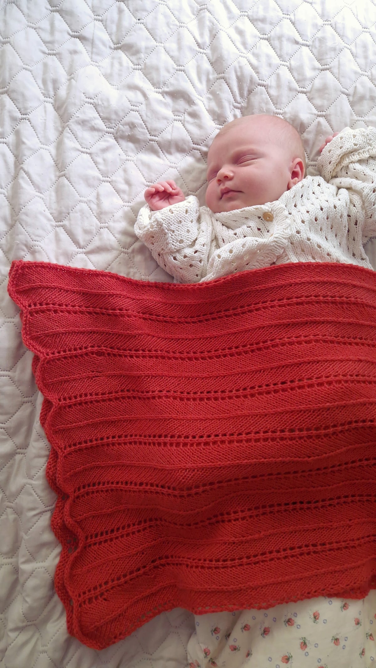 Heirloom Lace Baby Blanket Knitting Pattern (PDF) - Beginner friendly