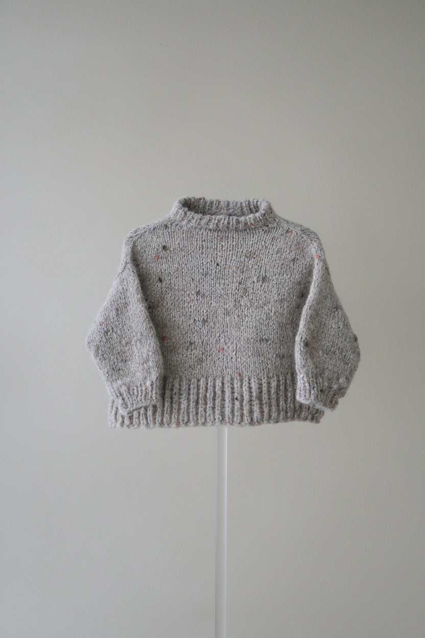 Candy Floss Toddler Sweater Knitting Pattern | Bulky Yarn, Drop Shoulder