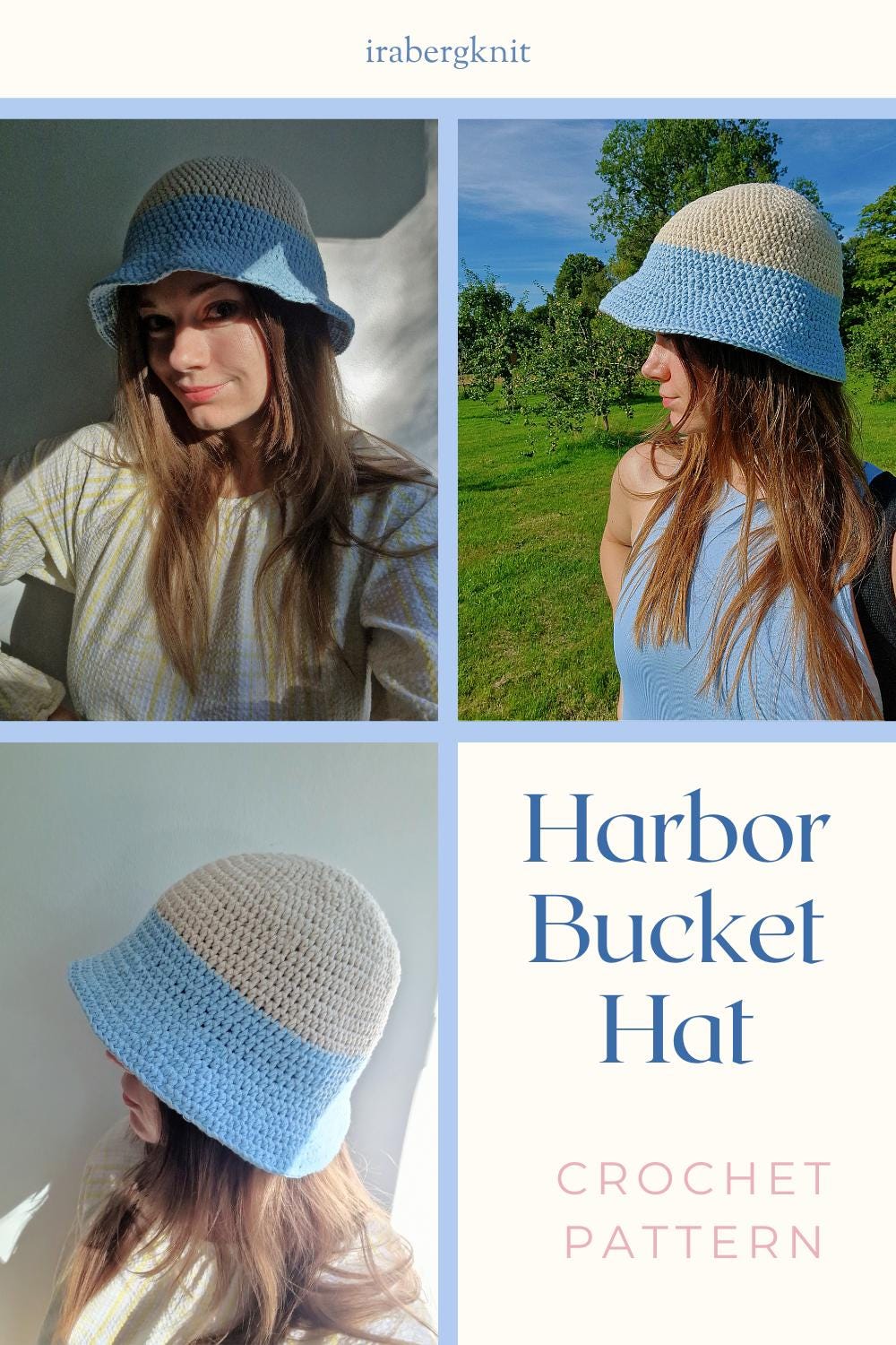 Harbor Bucket Hat Crochet Pattern – Modern Summer Hat, Beginner Friendly PDF